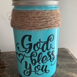Shabby chic mason jar